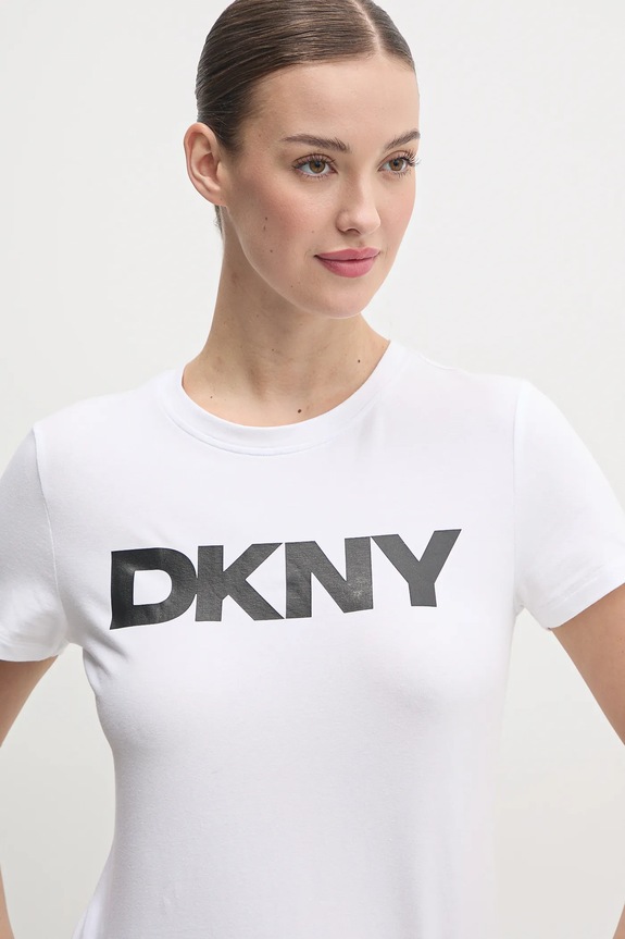 Dkny tricou print alb DP5T9923