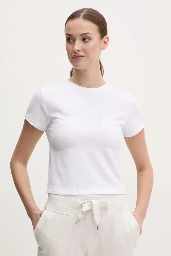 Dkny tricou print alb DP5T1112