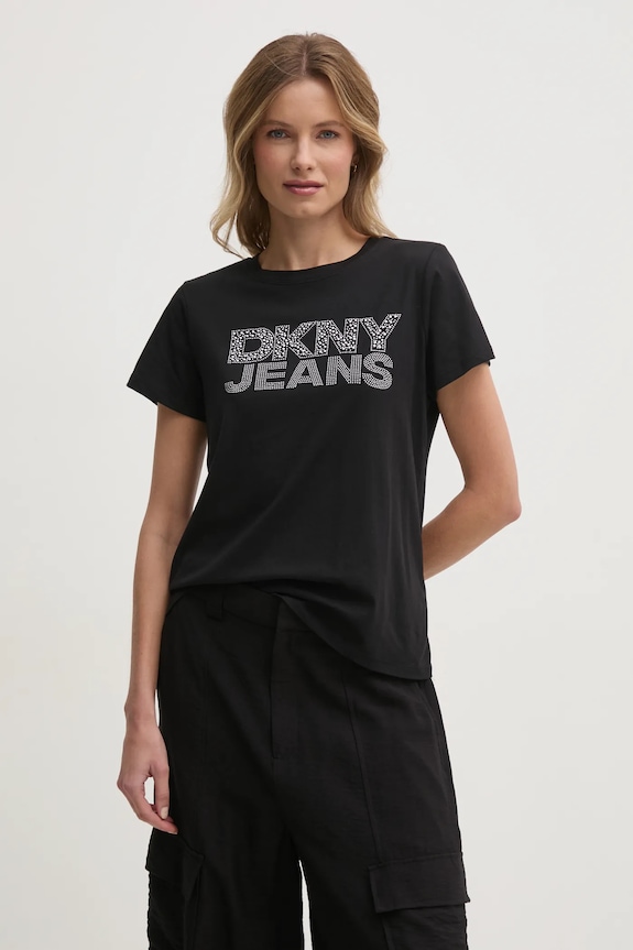 Tričko Dkny nášivka černá DJ4T1333