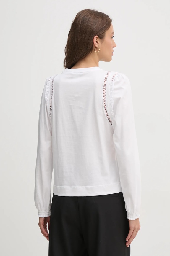 Odzież Dkny longsleeve bawełniany DJ4T1336 biały