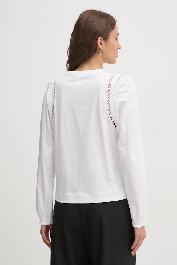 Odzież Dkny longsleeve bawełniany DJ4T1336 biały