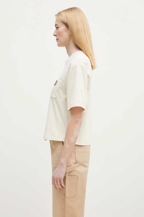 Pamučna majica Carhartt WIP Eldon I034376.05XX bež SS25