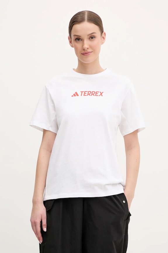 Μπλουζάκι adidas TERREX βαμβάκι λευκό JF9132