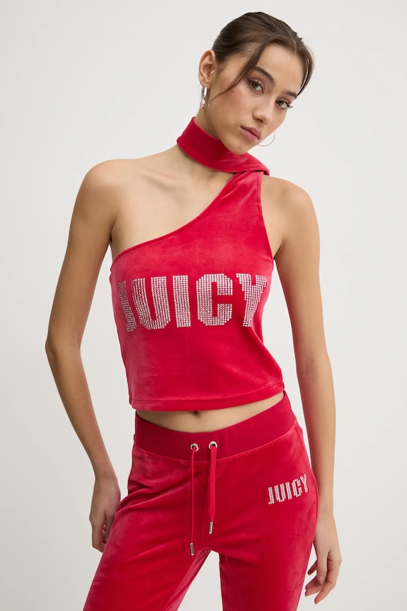 Juicy Couture top applique rosso JCBCT125863