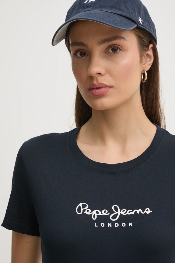 Pepe Jeans tricou din bumbac MACY bleumarin PL506012