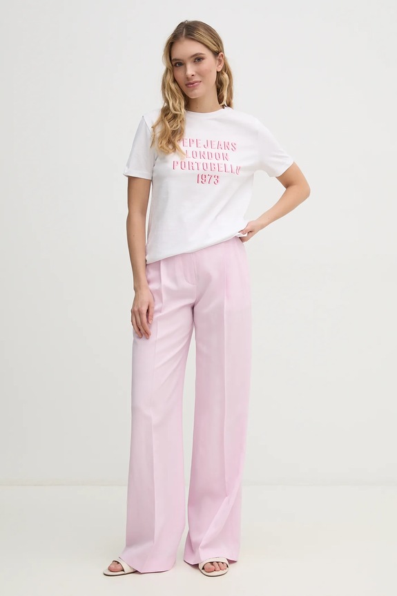 Pamučna majica Pepe Jeans RUBY PL506027 bijela SS25