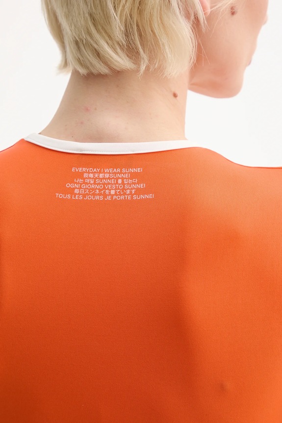 Μπλουζάκι Sunnei PRTWWJER009 πορτοκαλί