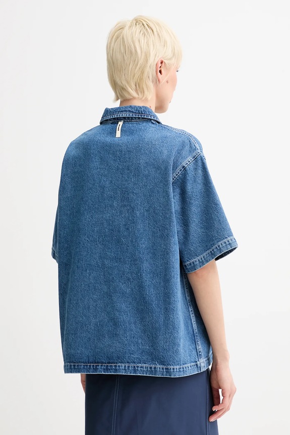 Ρούχα Μπλουζάκι τζιν Sunnei RTWXTOP008 μπλε