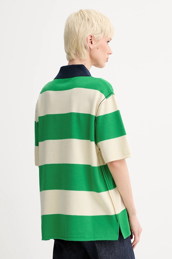 Ρούχα Βαμβακερό μπλουζάκι πόλο Sunnei RTWXKNW014 πράσινο