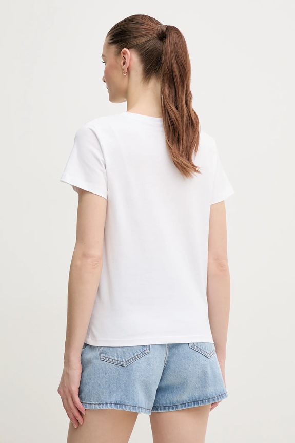 Pepe Jeans pamut póló VAL PL506028 fehér SS25