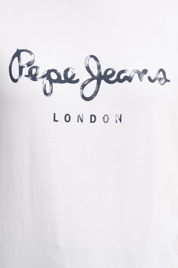 Pepe Jeans pamut póló VAL fehér PL506028