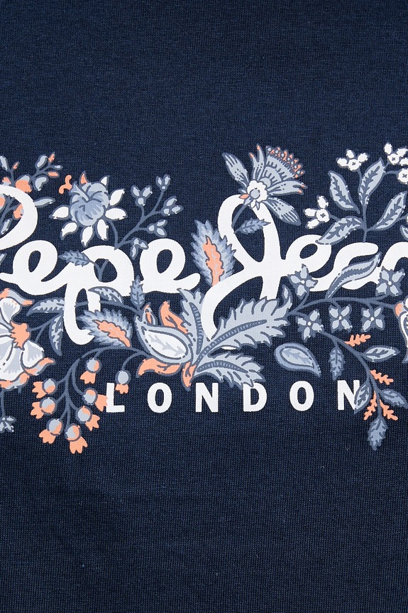 Bombažna kratka majica Pepe Jeans ROSALIND PL506034 mornarsko modra