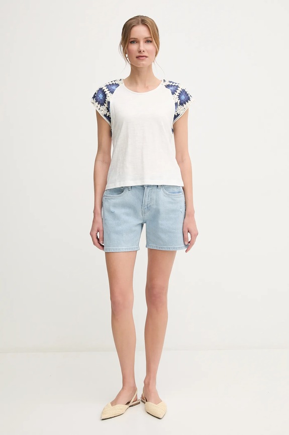Pepe Jeans t-shirt bawełniany VERENICE PL506044 biały SS25