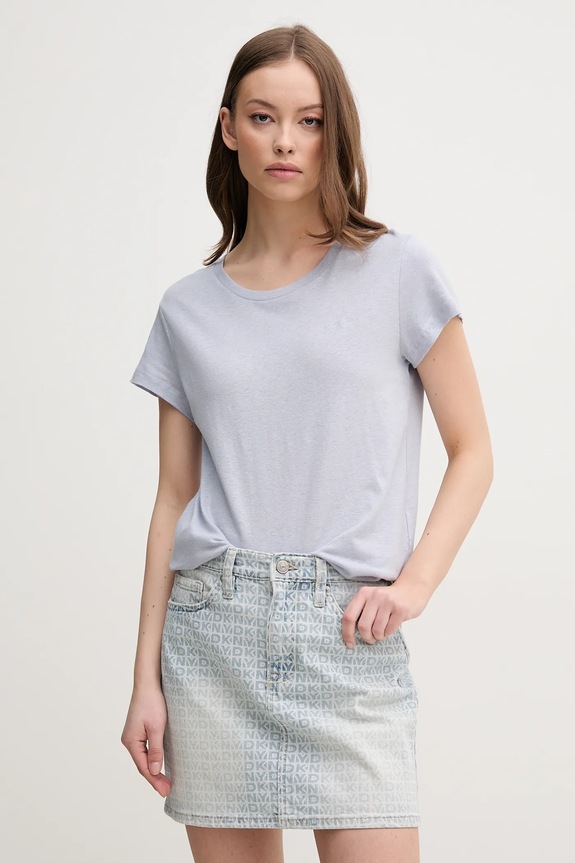 Λευκό μπλουζάκι Pepe Jeans MEGAN κανονικό μπλε PL506049