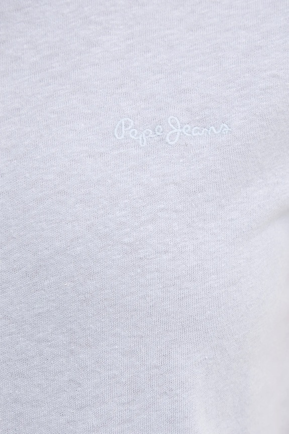 Pepe Jeans maglietta in lino MEGAN PL506049 blu