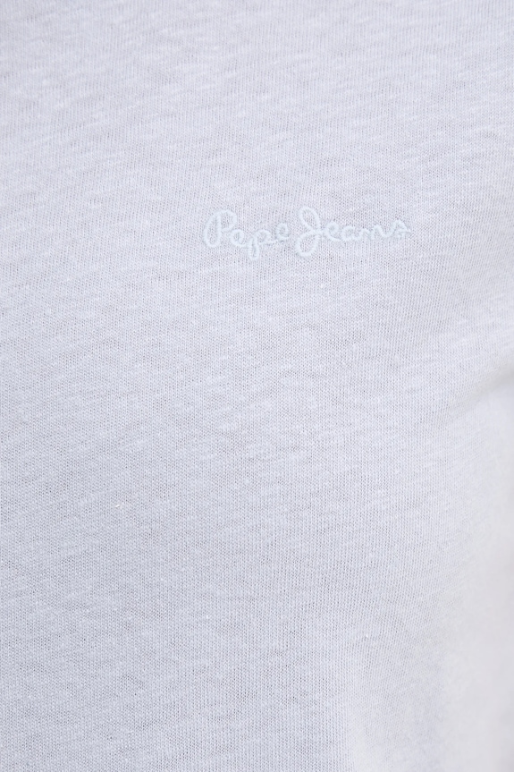 Λευκό μπλουζάκι Pepe Jeans MEGAN PL506049 μπλε