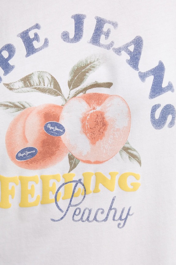 Bavlnené tričko Pepe Jeans VENUSA PL506056 biela