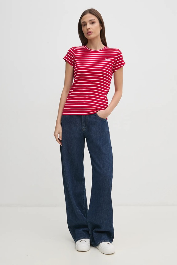 Pepe Jeans tricou MERIBEL PL506079 rosu SS25