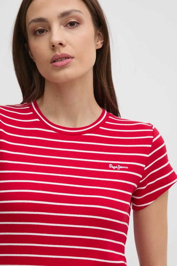 Pepe Jeans tricou MERIBEL rosu PL506079