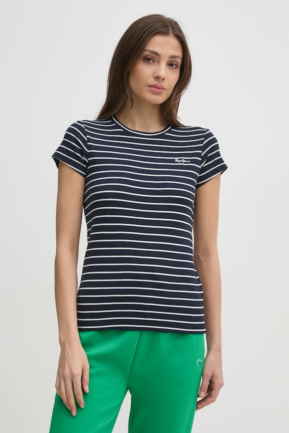 Pepe Jeans tricou MERIBEL curele bleumarin PL506079