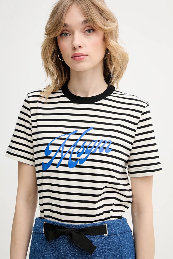 MSGM tricou din bumbac negru 3842MDM111.257322