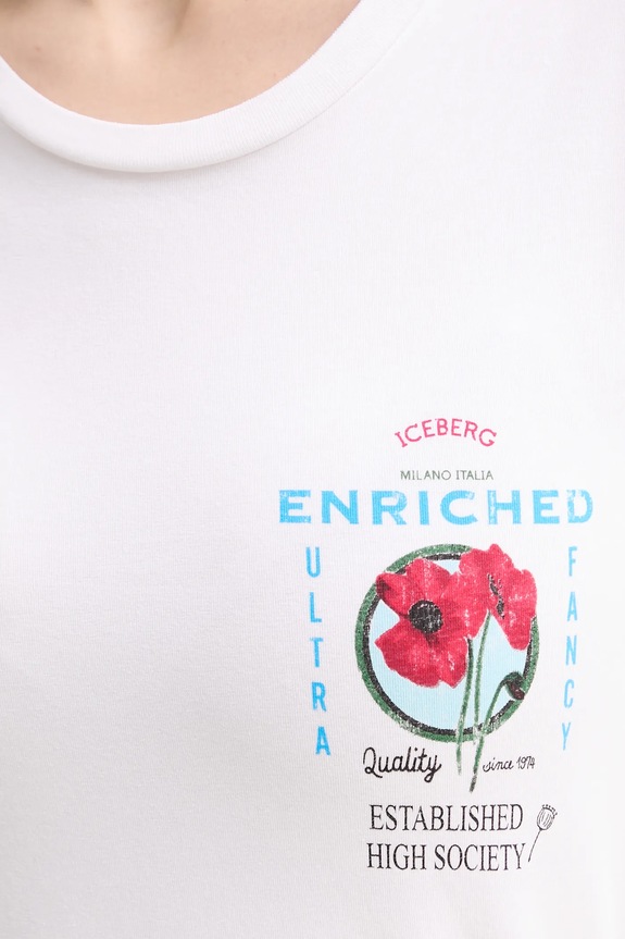 Iceberg t-shirt in cotone F091.6318 bianco