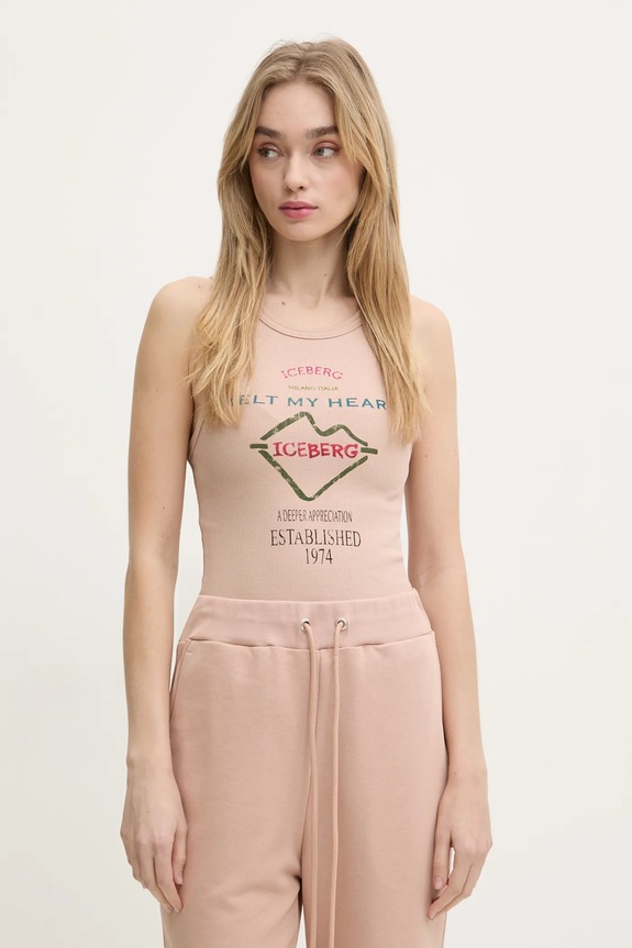 Iceberg top print bej T111.6302