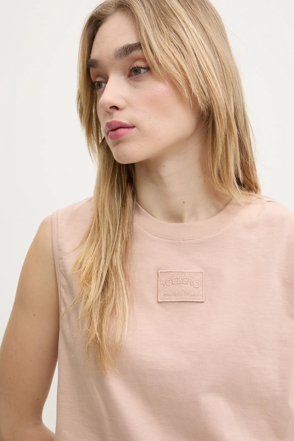 Iceberg top in cotone beige T131.6325