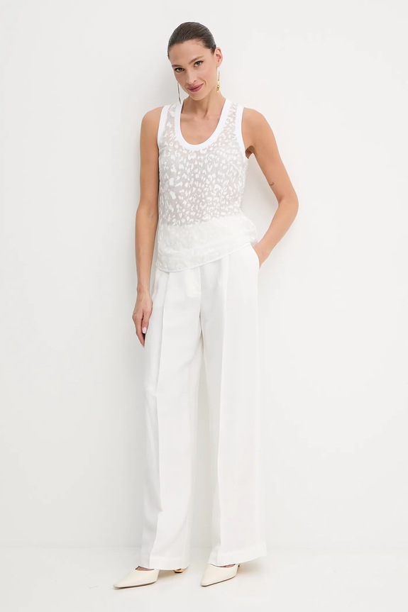 Bluza s primesjo svile Pinko 105260.A2MN bela SS25
