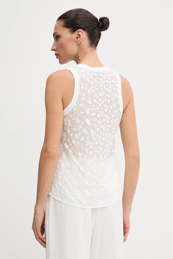 Oblačila Bluza s primesjo svile Pinko 105260.A2MN bela