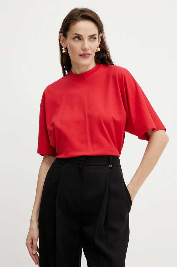 Ρούχα Βαμβακερό μπλουζάκι Pinko 105217.A2M2 κόκκινο