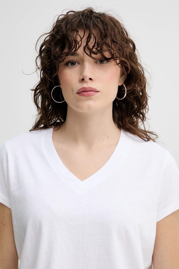 Tričko Levi's BOXY VNECK TEE biela A8774