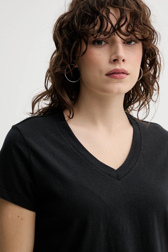 Tričko Levi's BOXY VNECK TEE čierna A8774