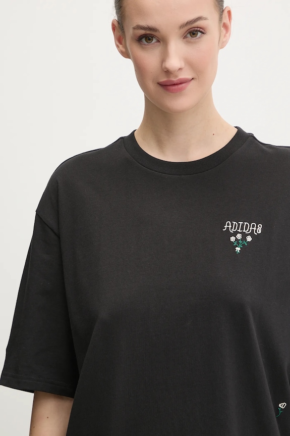 adidas t-shirt bawełniany czarny JM0449