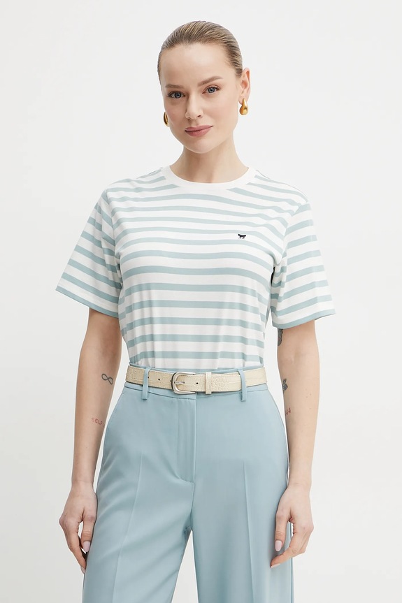 Bavlnené tričko Weekend Max Mara regular zelená 2515971031600