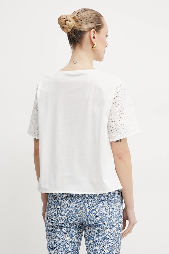 Ρούχα Βαμβακερή μπλούζα Weekend Max Mara 2515941072600 λευκό