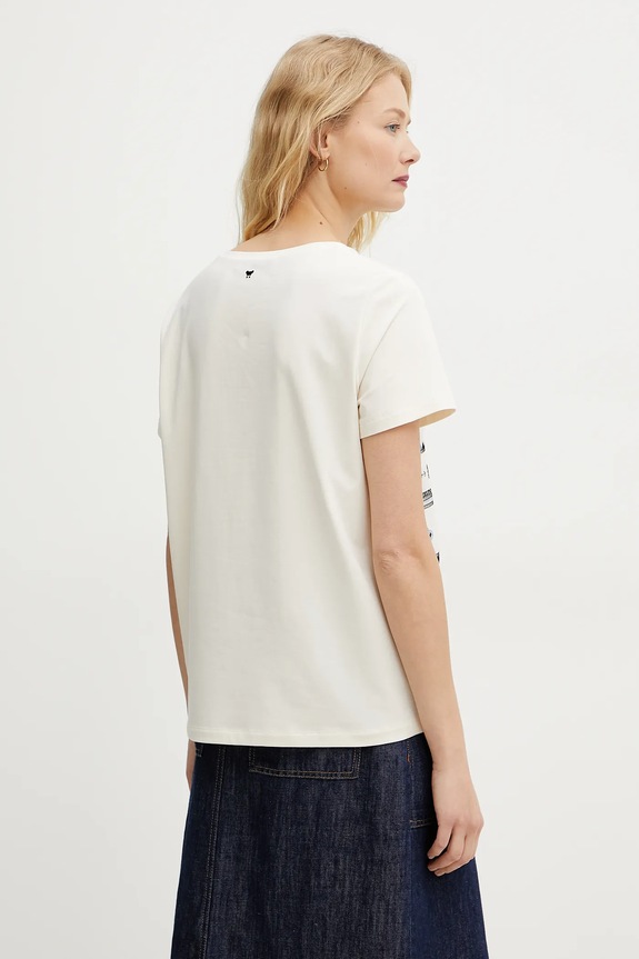 Ρούχα Μπλουζάκι με λινό μείγμα Weekend Max Mara 2515941112600 μπεζ