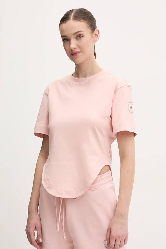 adidas by Stella McCartney t-shirt bawełniany bawełna różowy JJ2553