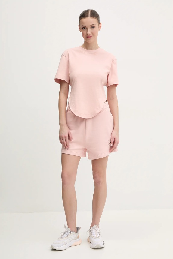adidas by Stella McCartney t-shirt bawełniany JJ2553 różowy SS25