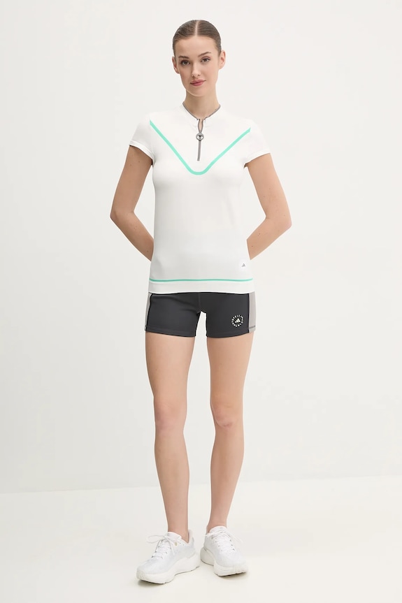 Kratka majica za vadbo adidas by Stella McCartney TrueNature JI5228 bela AW25