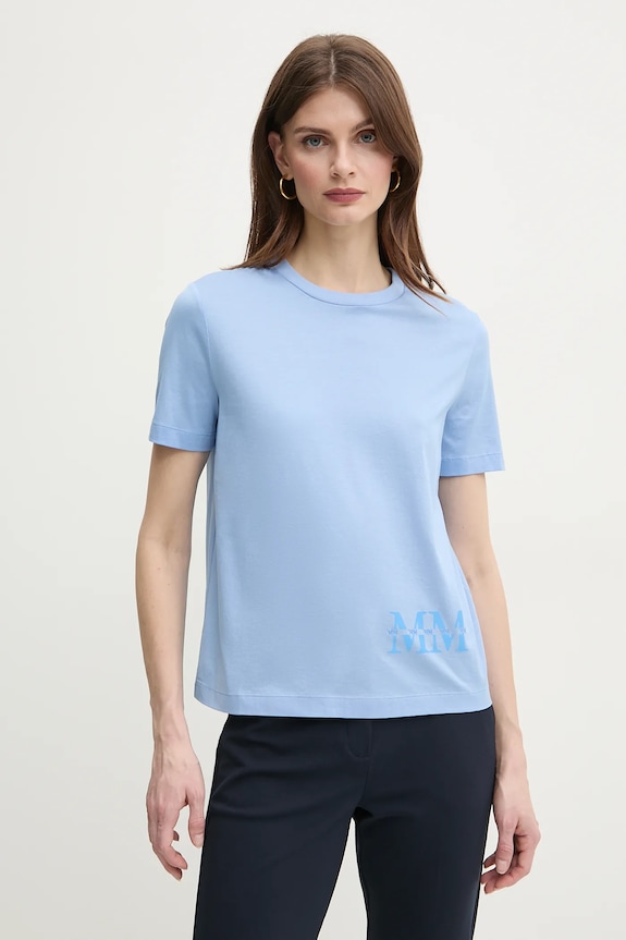 Max Mara Leisure pamut póló pamut kék 2516941038600