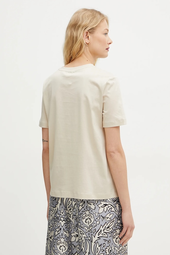 Oblečenie Bavlnené tričko MM by Max Mara 2516941038600 béžová