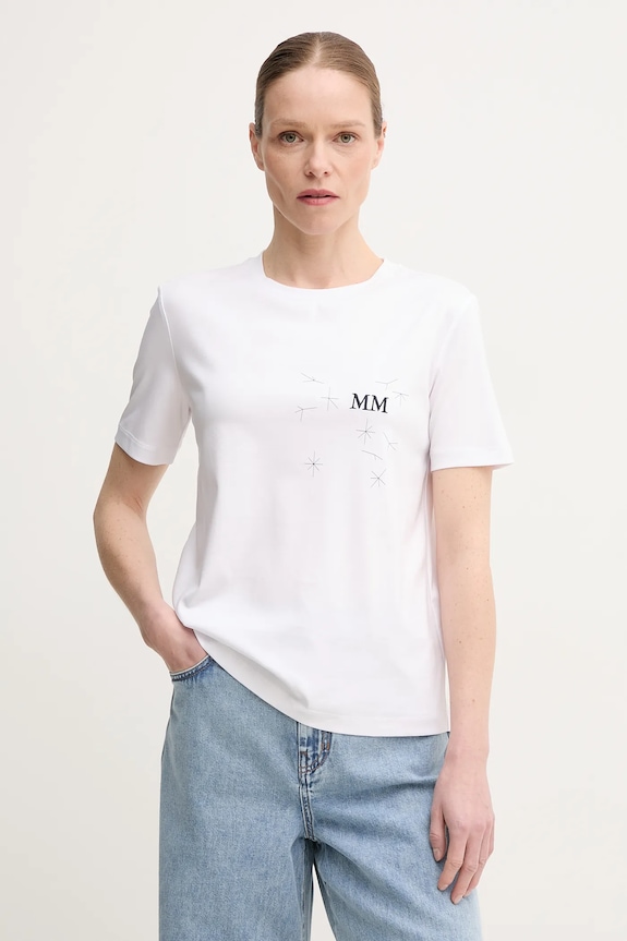 Tričko MM by Max Mara jednofarebný biela 2516941067600