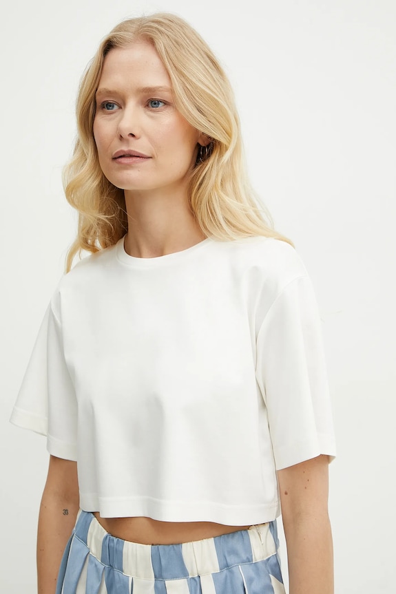 Max Mara Leisure t-shirt sima bézs 2516941098600