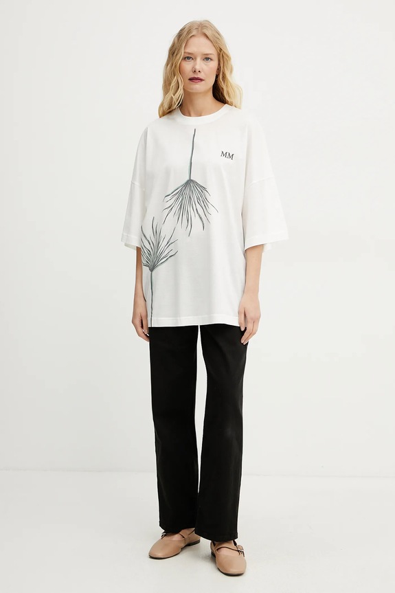 Хлопковая футболка MM by Max Mara 2516971018600 белый SS25
