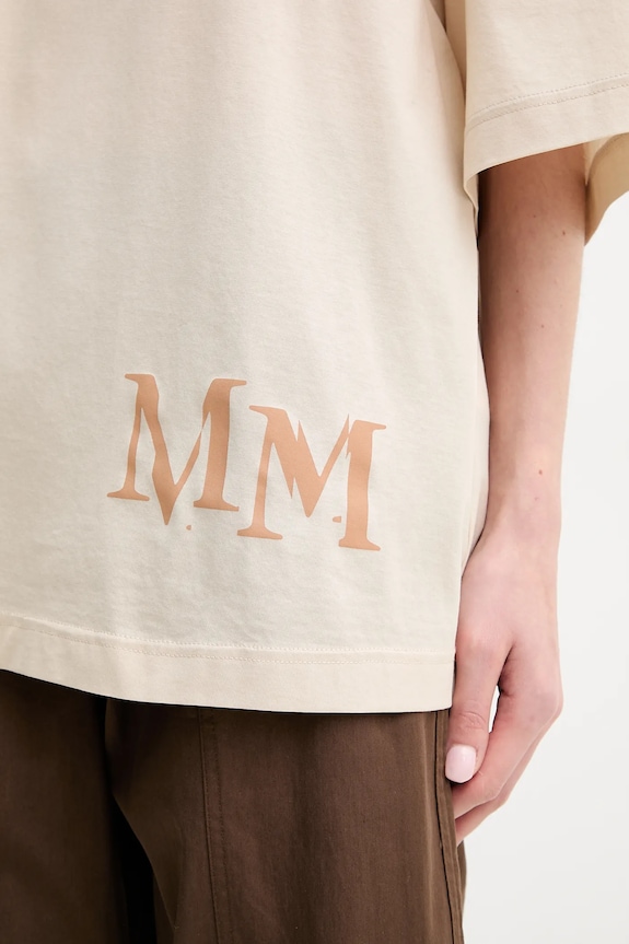 Bavlnené tričko MM by Max Mara béžová 2516971018600