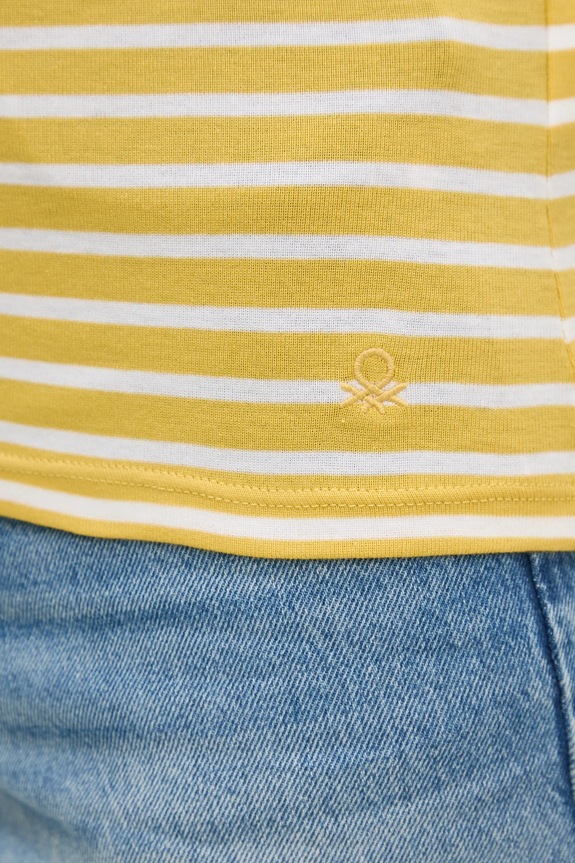 United Colors of Benetton top in cotone 30YSDH010 giallo