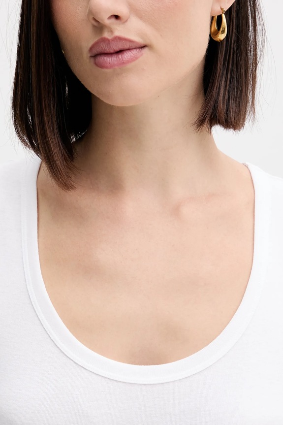 United Colors of Benetton top in cotone 3GA2DH010 bianco