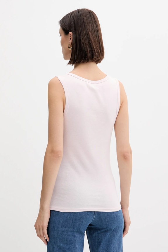 United Colors of Benetton top bawełniany 3GA2DH010 różowy AW25