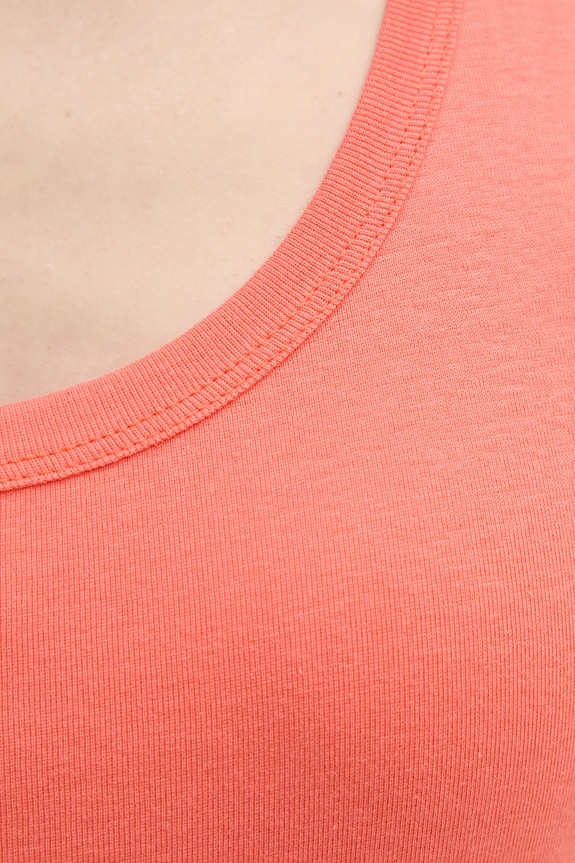 United Colors of Benetton top bawełniany pomarańczowy 3GA2DH010